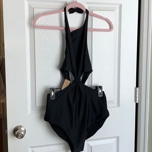Black Cut-Out Swimsuit